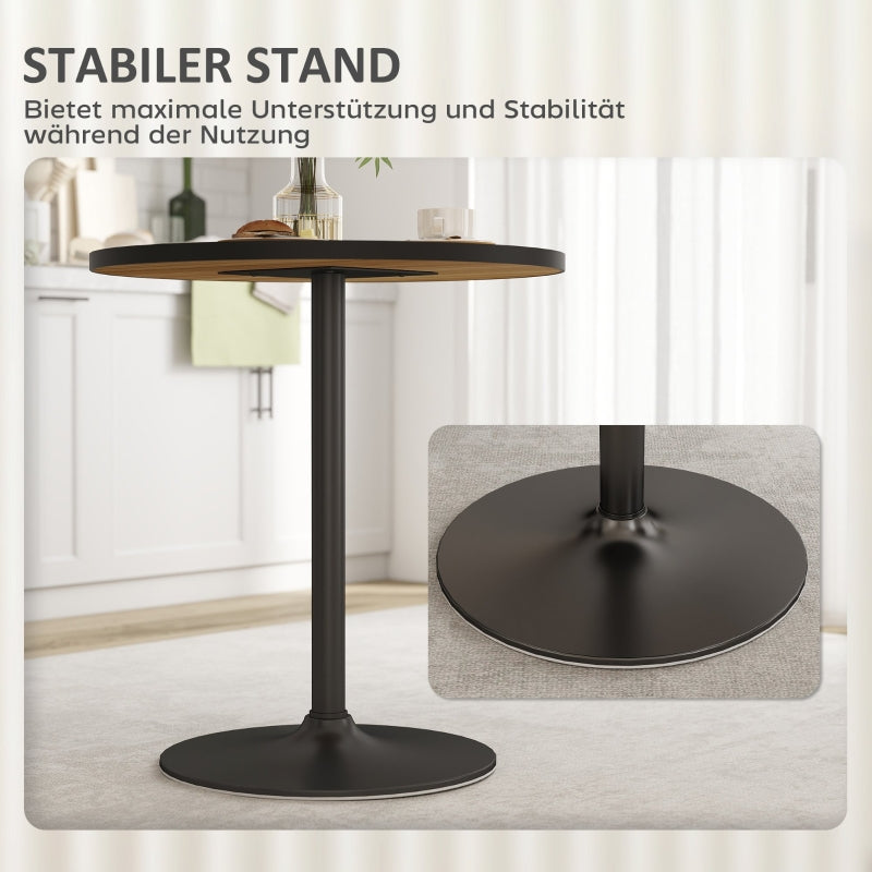 Dining Table, Round Modern Ø70 cm 4-Person, Oak
