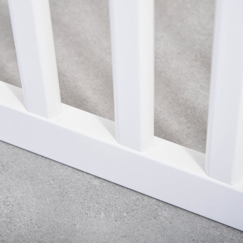 Wooden Pet Gate, Freestanding Foldable Dog Barrier with Support Feet