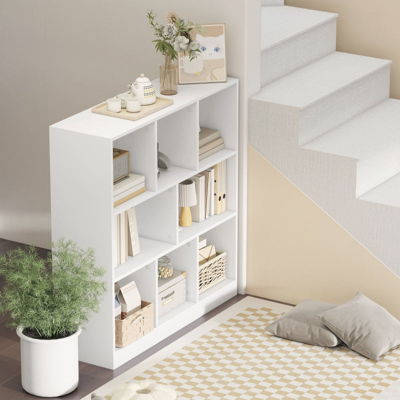 Bücherregal, 8 Ablagen, Weiß