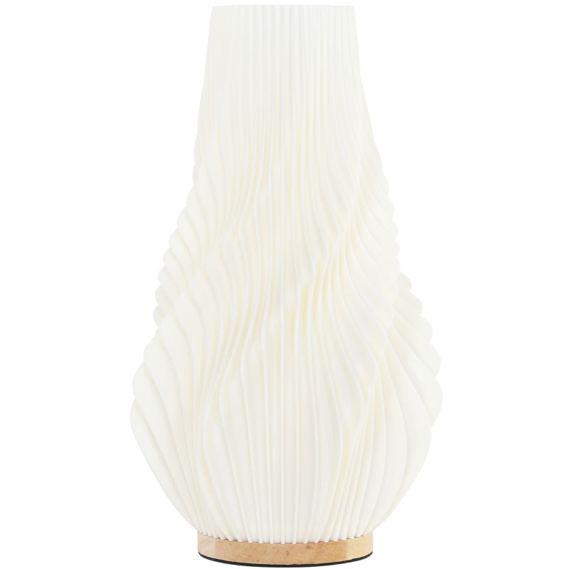 Table lamp smart LED with 3D-printed flower-like lampshade white