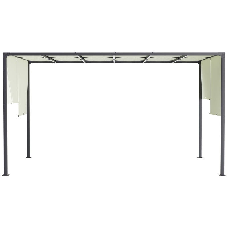 3 x 4m Outdoor Pergola, Garden Canopy Shade, Cream White