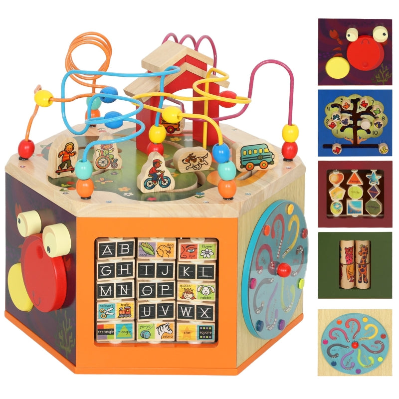 Motor Skills Cube 8-in-1 Activity Bead Maze - Multicoloured
