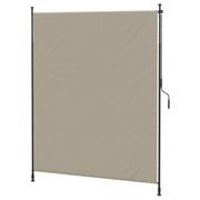 Vertical Awning 200 x 292 cm Retractable Sunshade Windbreak, Aluminum Sand