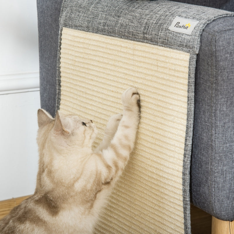 Kratzmatte, 2-teilig Sisal für Katzen, Grau