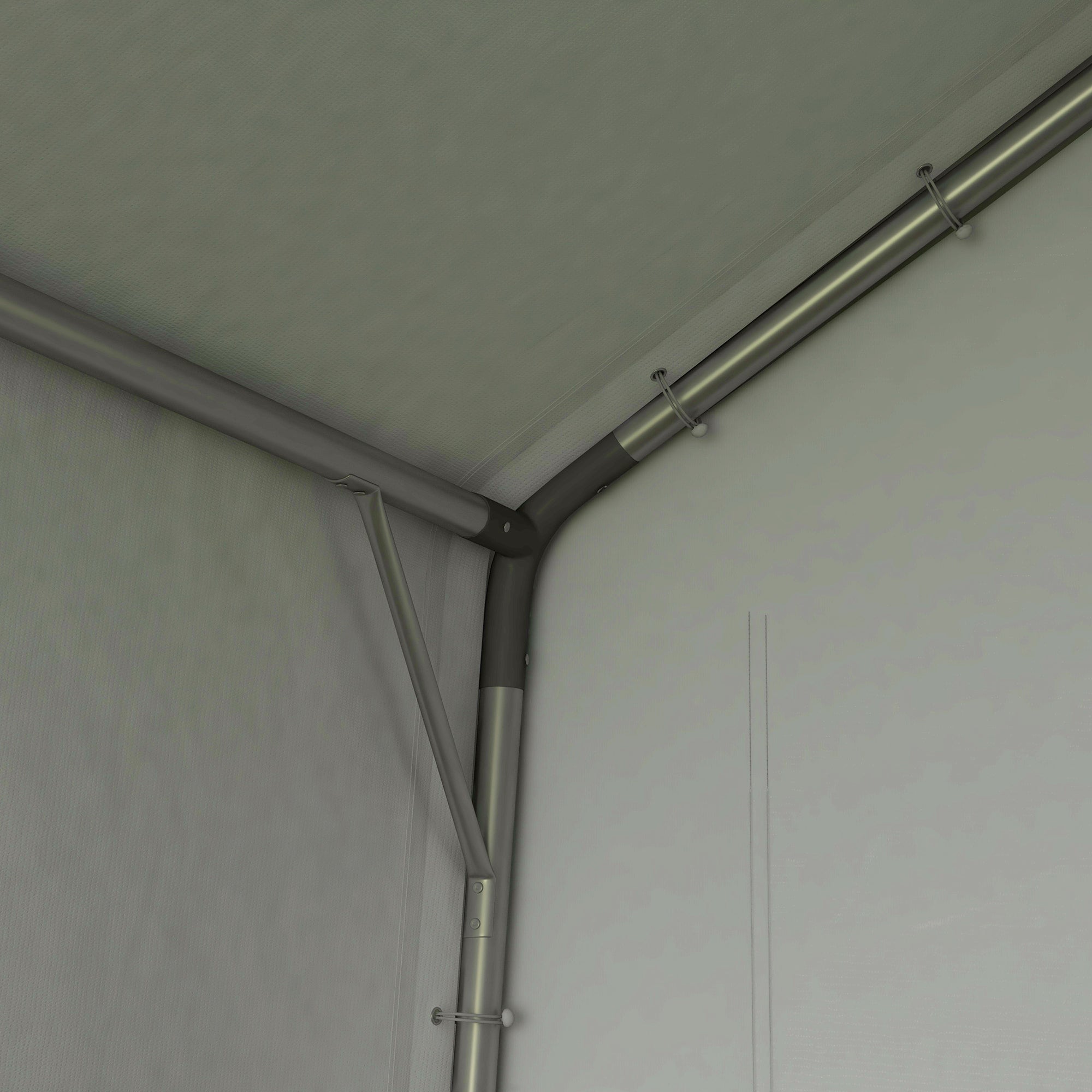 Garage Tent 2.1x3.6m Storage UV Protection Water-Repellent, Dark Grey
