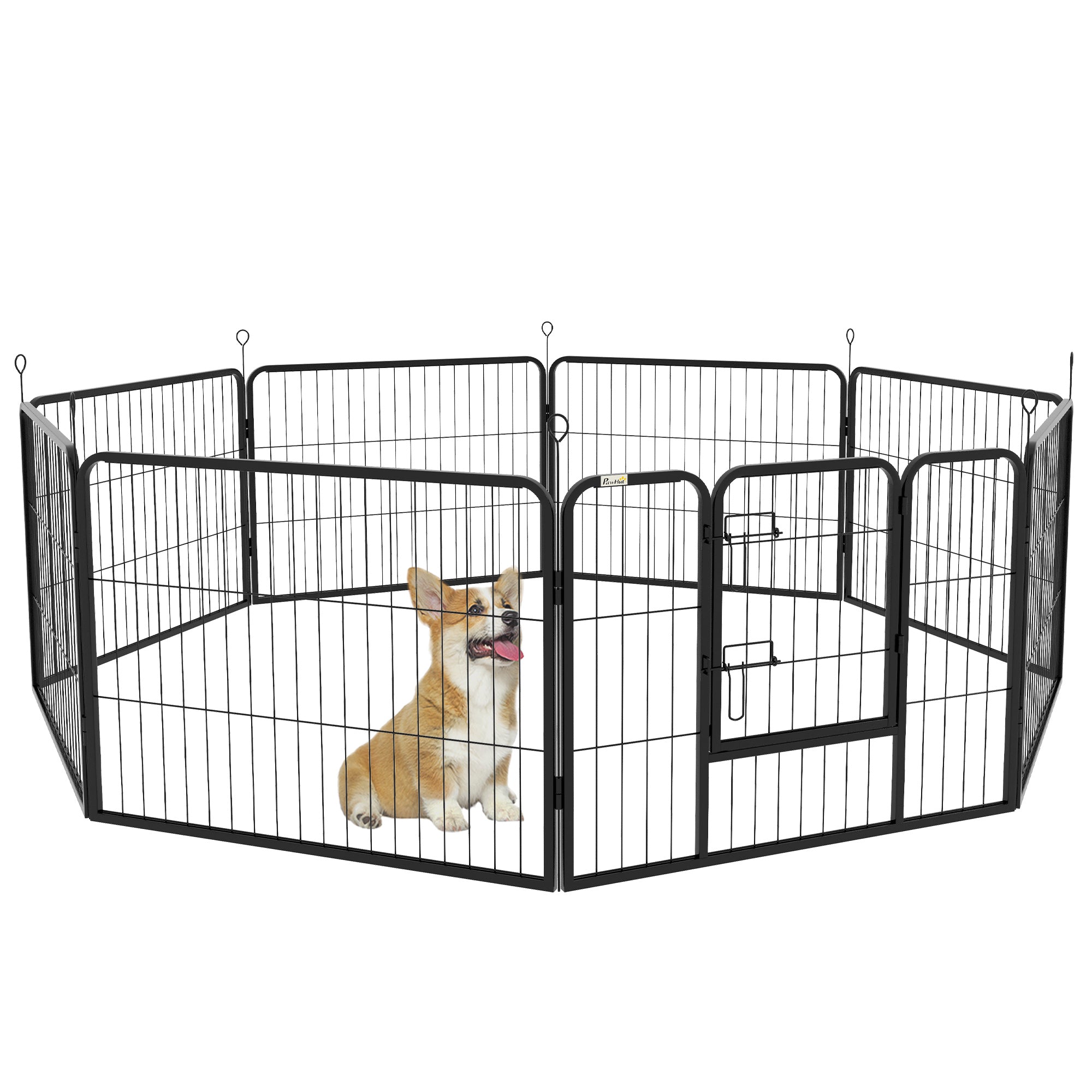 Puppy Run 8 Panel Outdoor Playpen with Door, Metal
