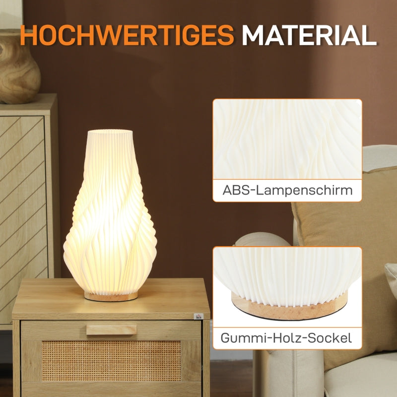 Table lamp smart LED with 3D-printed flower-like lampshade white