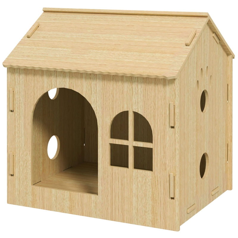 Hund-/Katzenhaus für drinnen, niedliches Design, MDF
