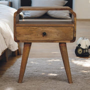 Newton Nightstand, Solid Wood, Oak-ish Finish