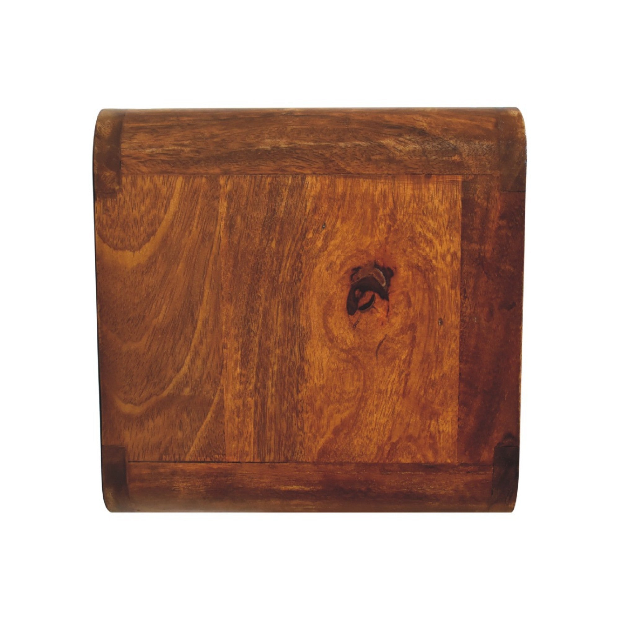 Solid Wood Bedside, 2 Drawers Floating Mini, Dark Brown