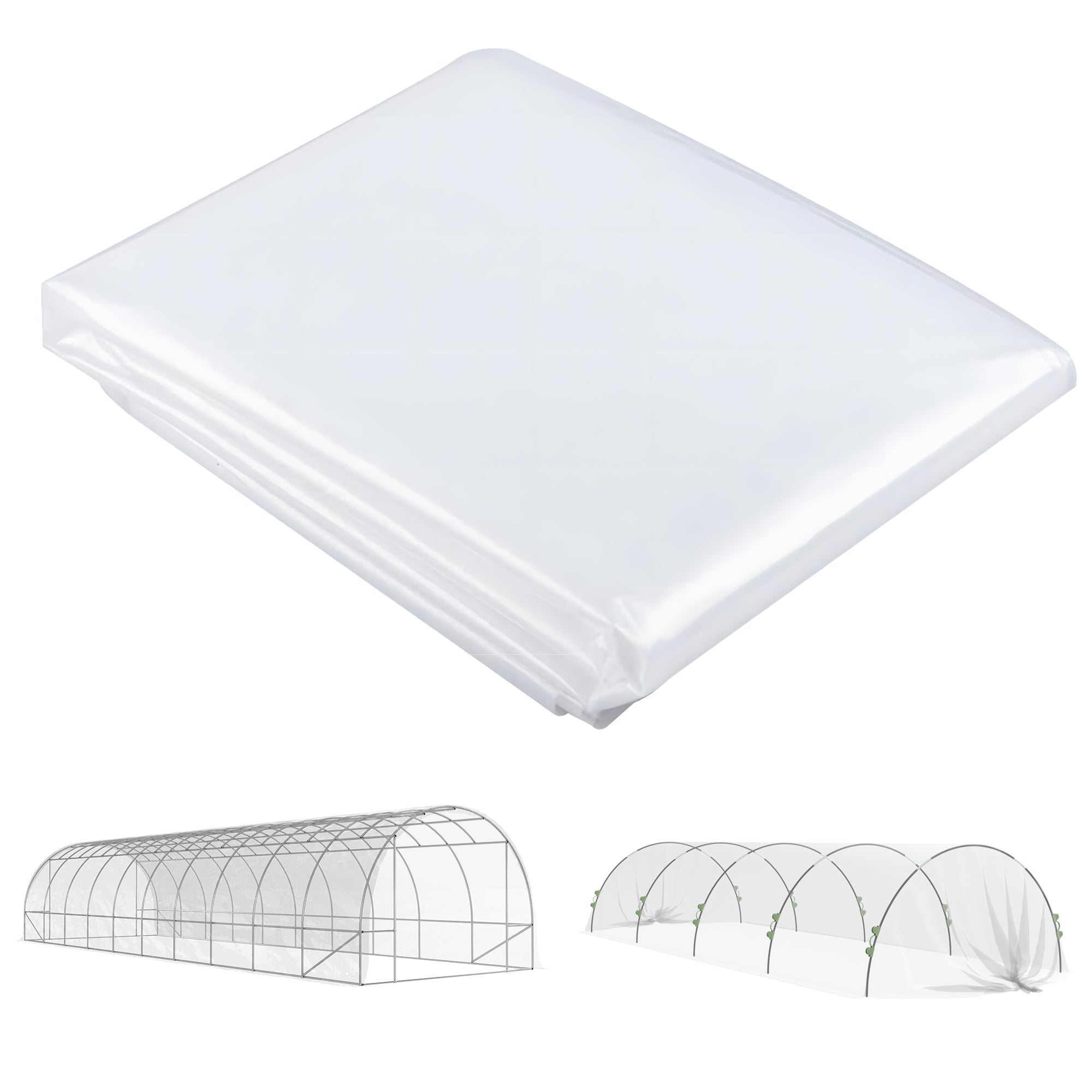 Greenhouse Film, 6x10m Waterproof UV Protection, Transparent Plastic