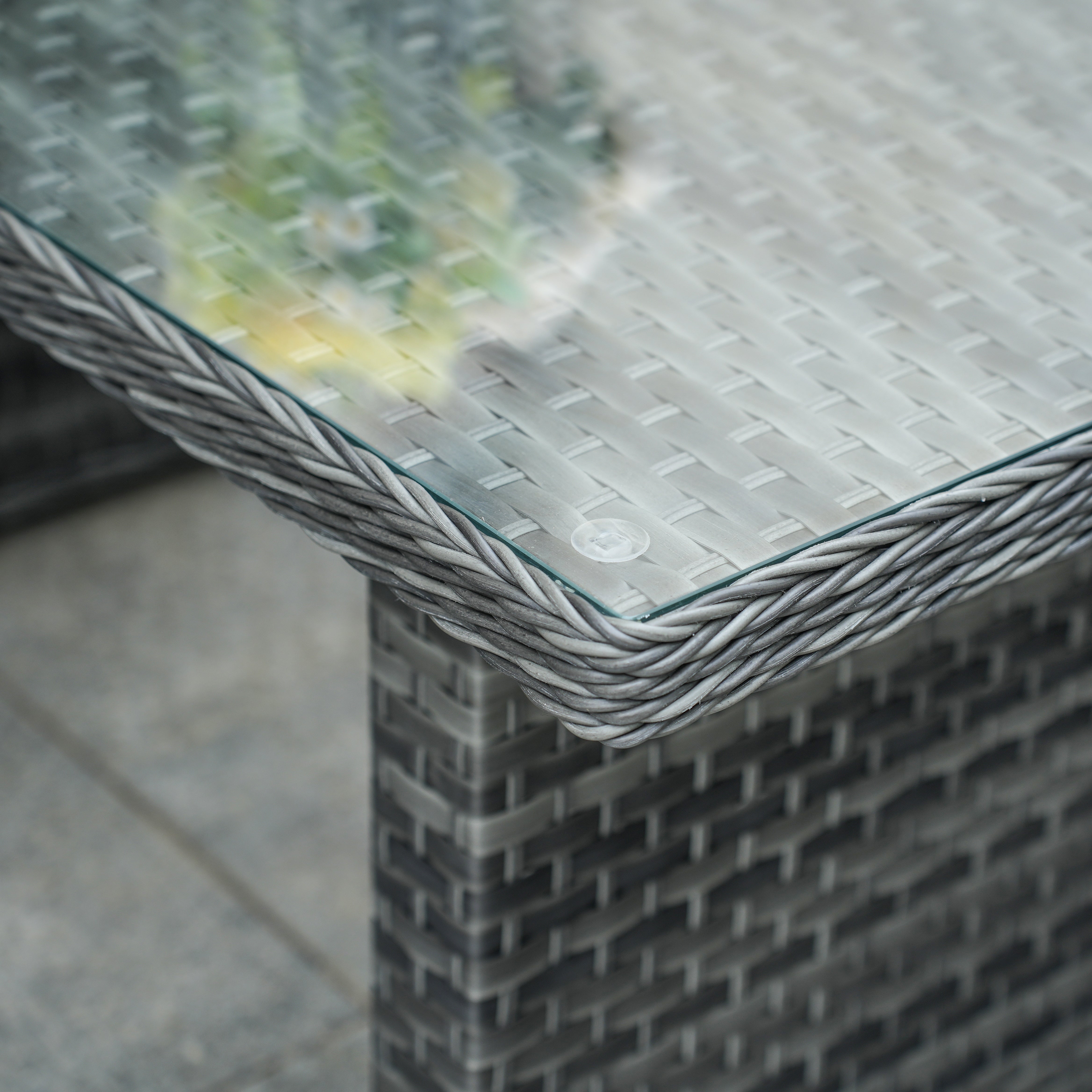 Ravenna - Corner Sofa Set with Rectangular Table (Grey)