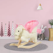 Plush Baby Rocking Horse with Sound Effects and Handles, Toddler Swing Seat