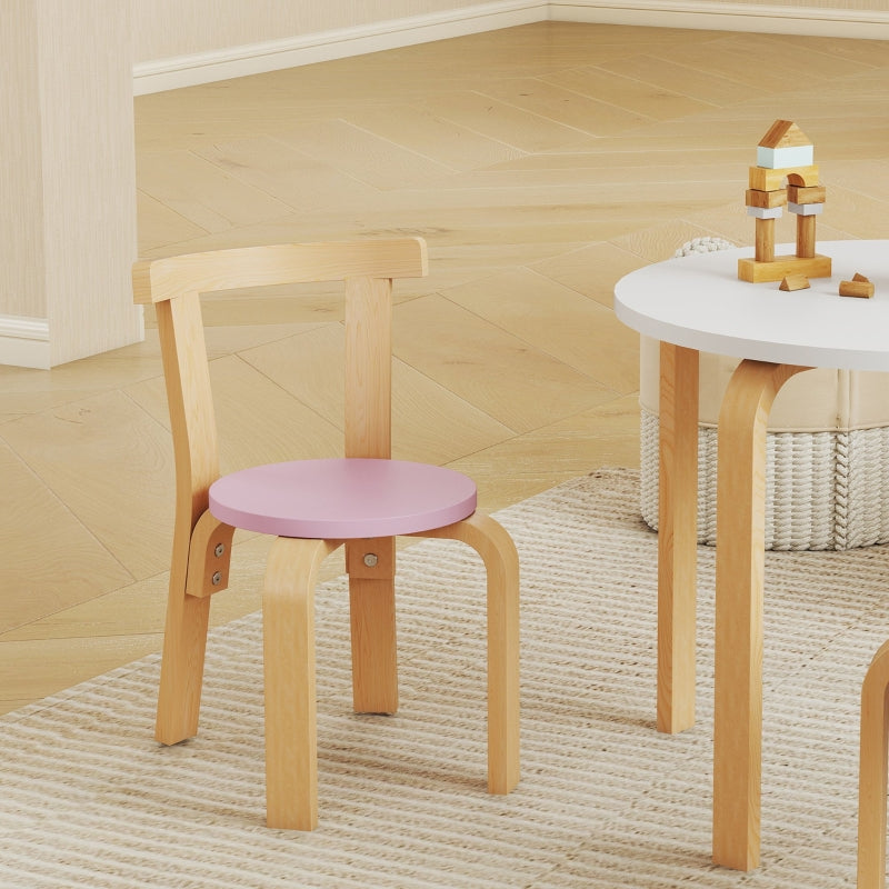 5-Piece Children's Table and Chair Set Lightweight Solid Wood Colorful