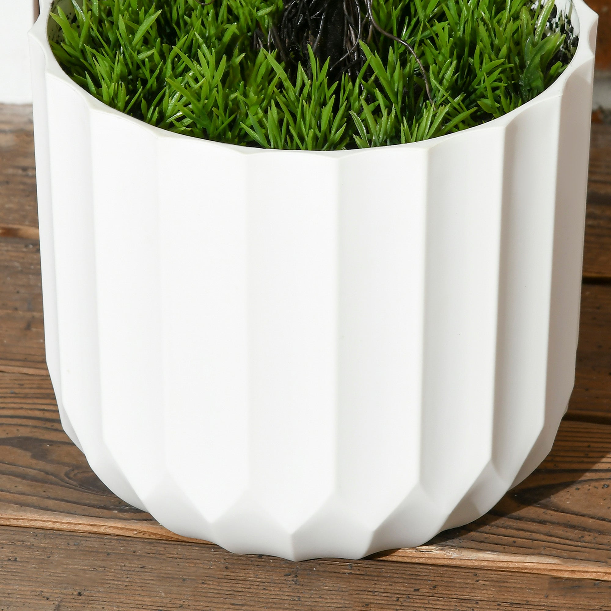 Artificial Cypress Plant Set of 2, 90cm Houseplant with Pot & Moss, Indoor/Outdoor Decor