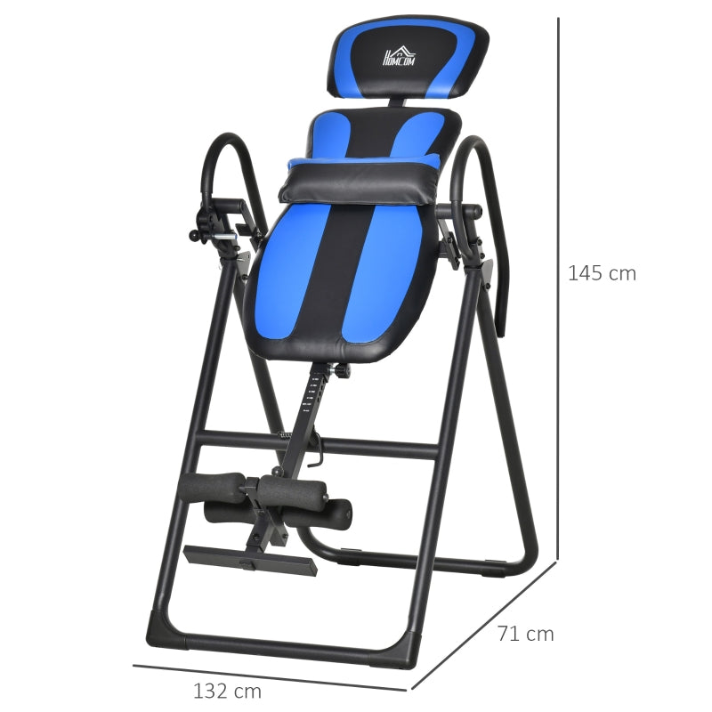 Foldable Gravity Inversion Table, Back Therapy Fitness Bench, Soft Ankle Cushions, for Home