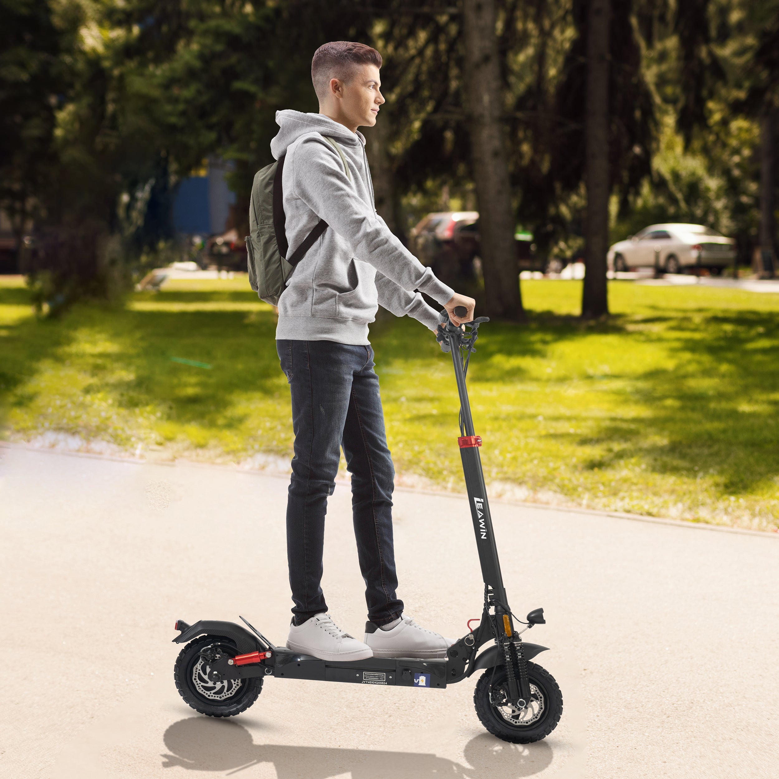 E-Scooter 10-Inch Foldable Road Legal 60km Range 500W Double Shock