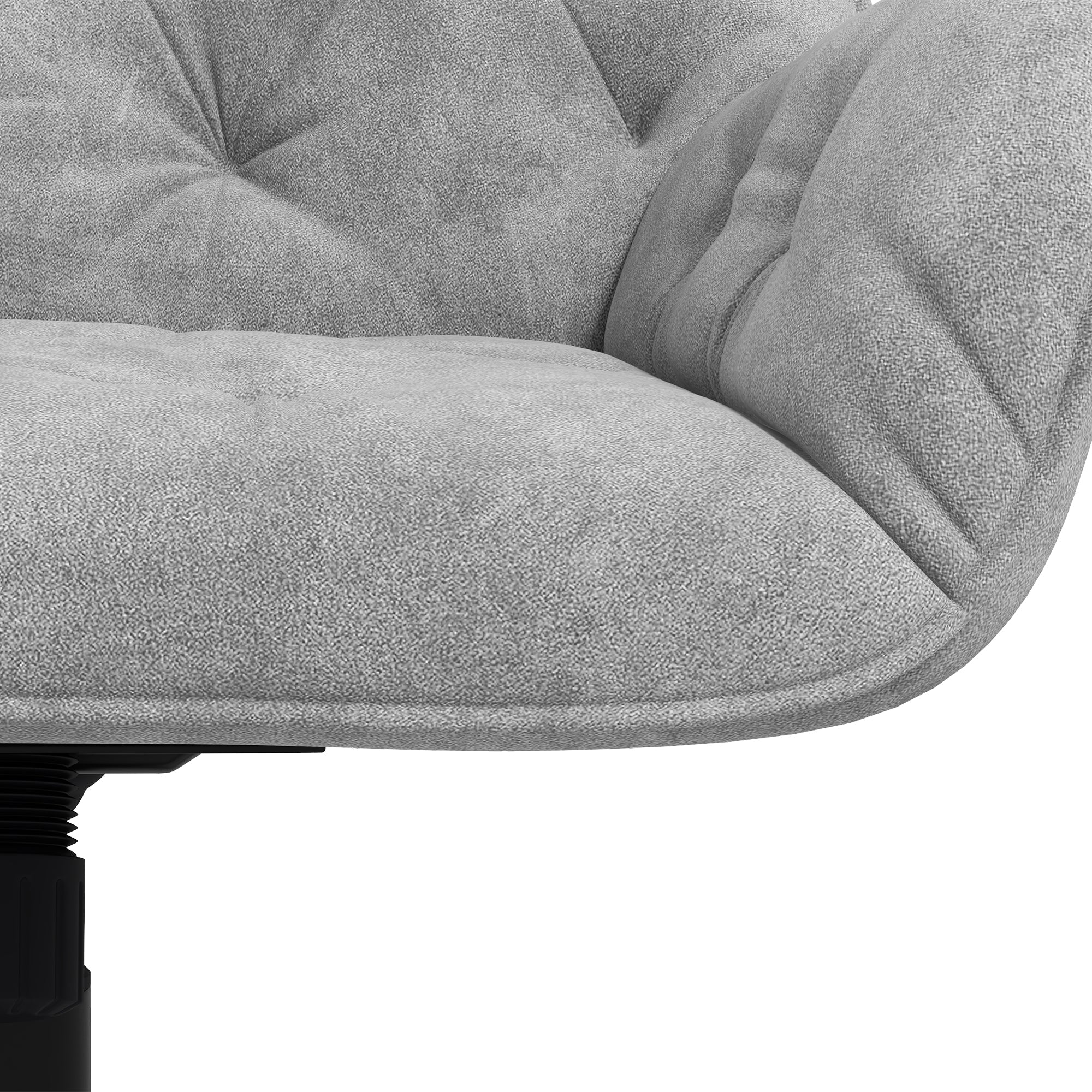 Vinsetto Swivel Chair, Height-Adjustable Ergonomic, Light Grey Velvet