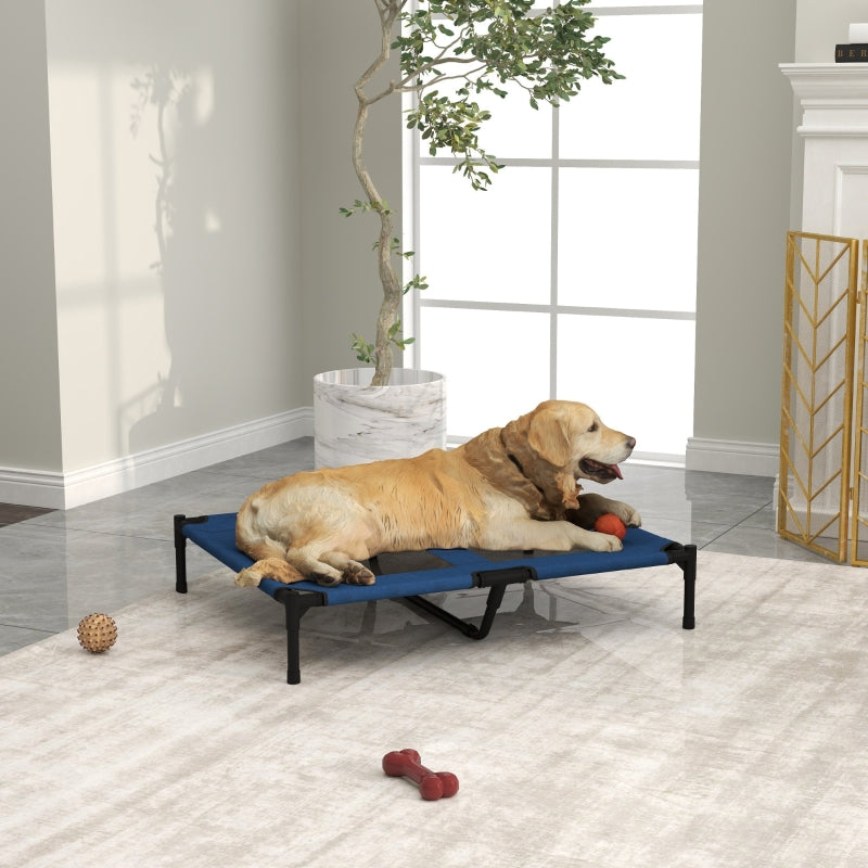Hundebett Outdoor Katzenbett, Metall & Oxford-Stoff, Blau