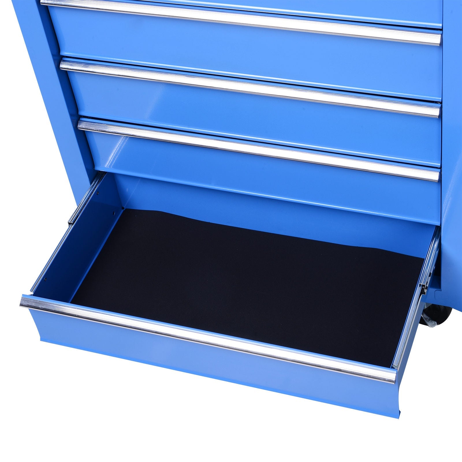 Workshop trolley 5 drawers, mobile tool trolley, red