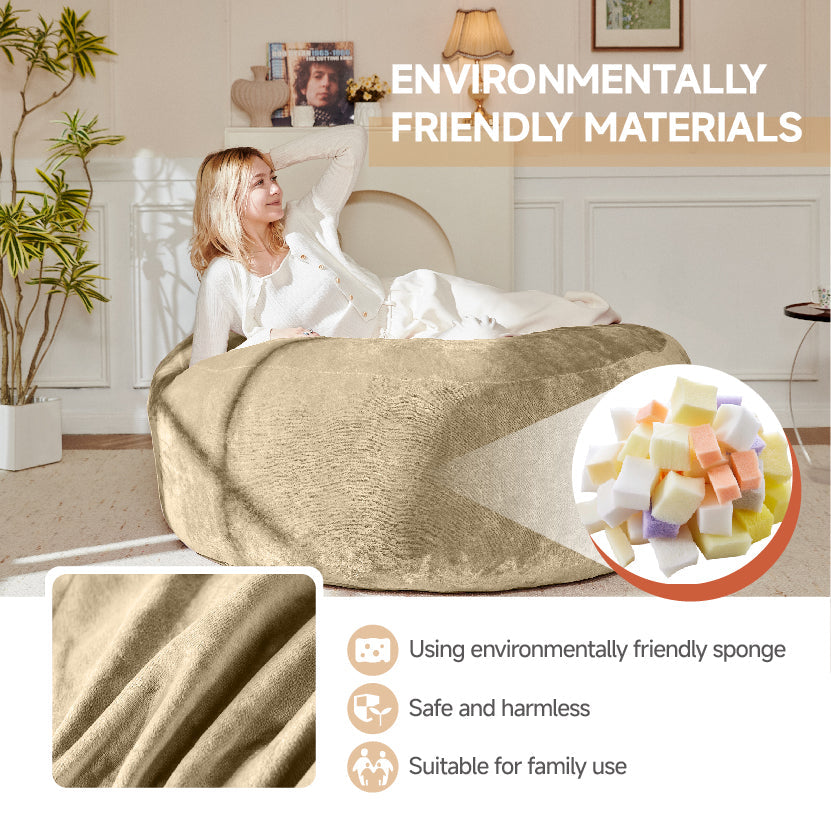 4FT Bean Bag Chair, Sofa Reading Chair for Adults, Soft and Comfortable