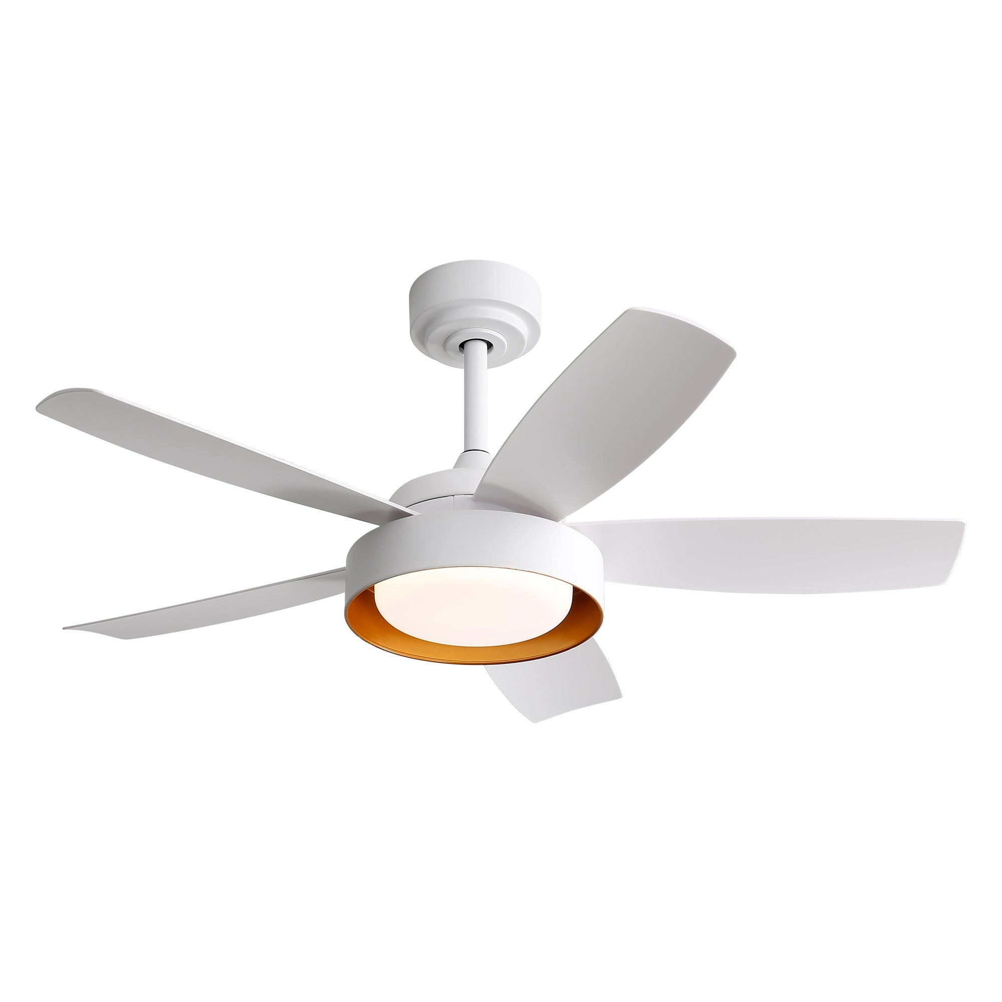Ceiling Fan 42-Inch 22W LED Light Remote Control Reversible DC Motor White