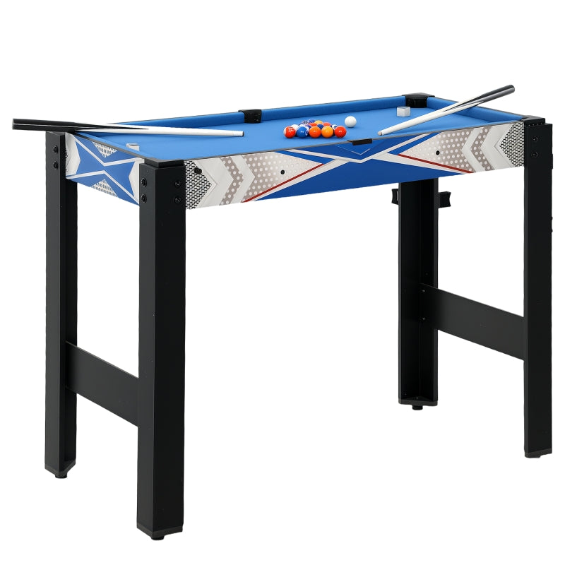 SPORTNOW 5-in-1 Game Table with Billiards, Table Tennis, Hockey, Basketball, Archery, Accessories, Blue