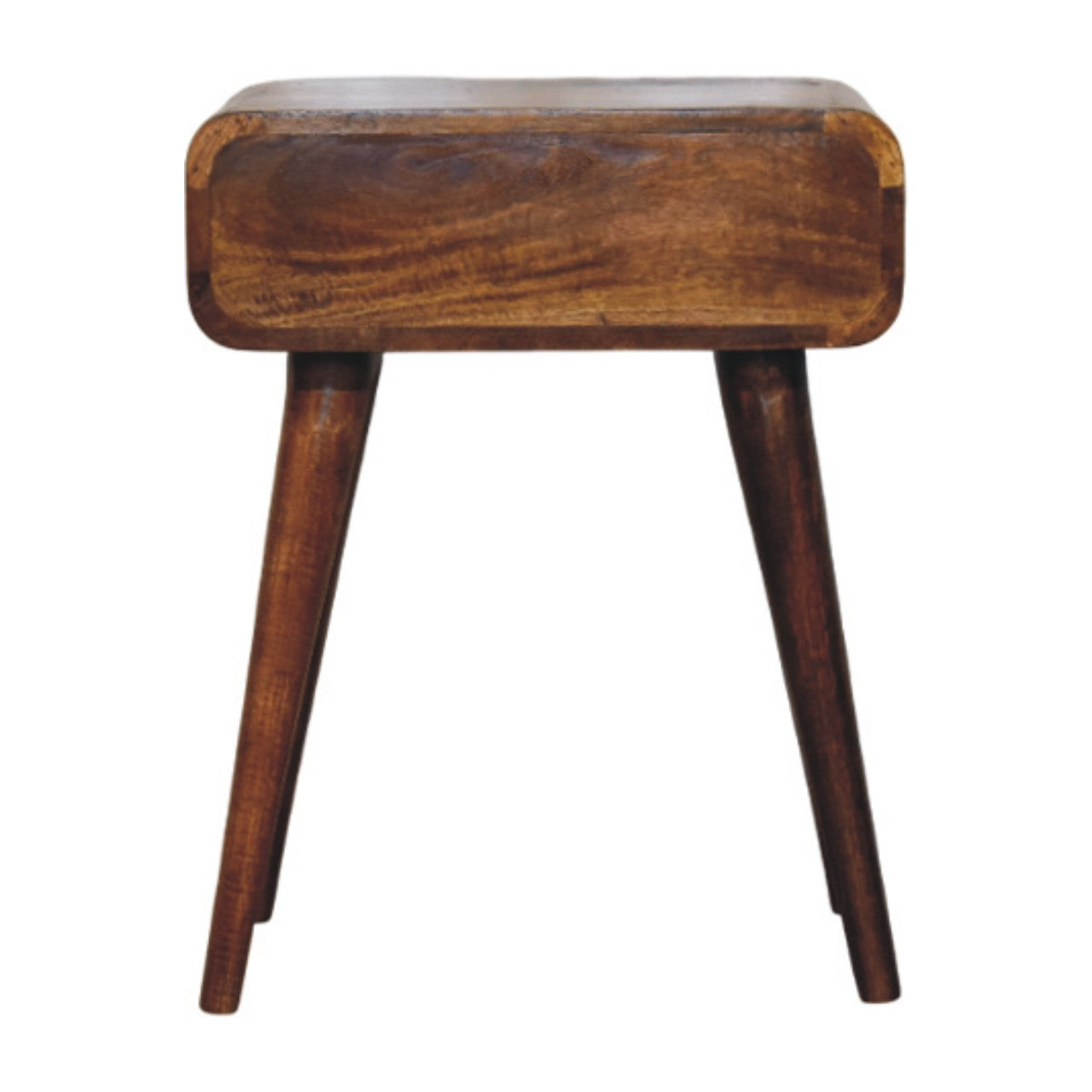 Solid Wood Avora Chestnut Nightstand with 1 drawer, Dark Brown