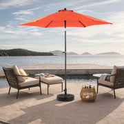 Outdoor Umbrella 9 Ft Double Sided Rectangular with Crank, Orange