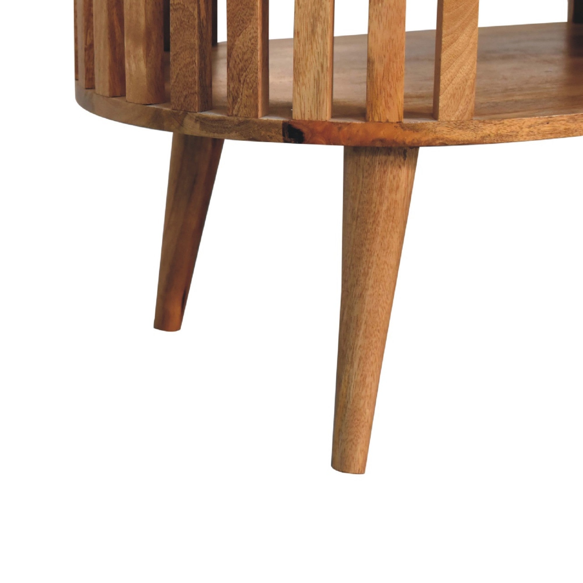 Ariella Coffee Table, 1 Shelf, Solid Wood Beige