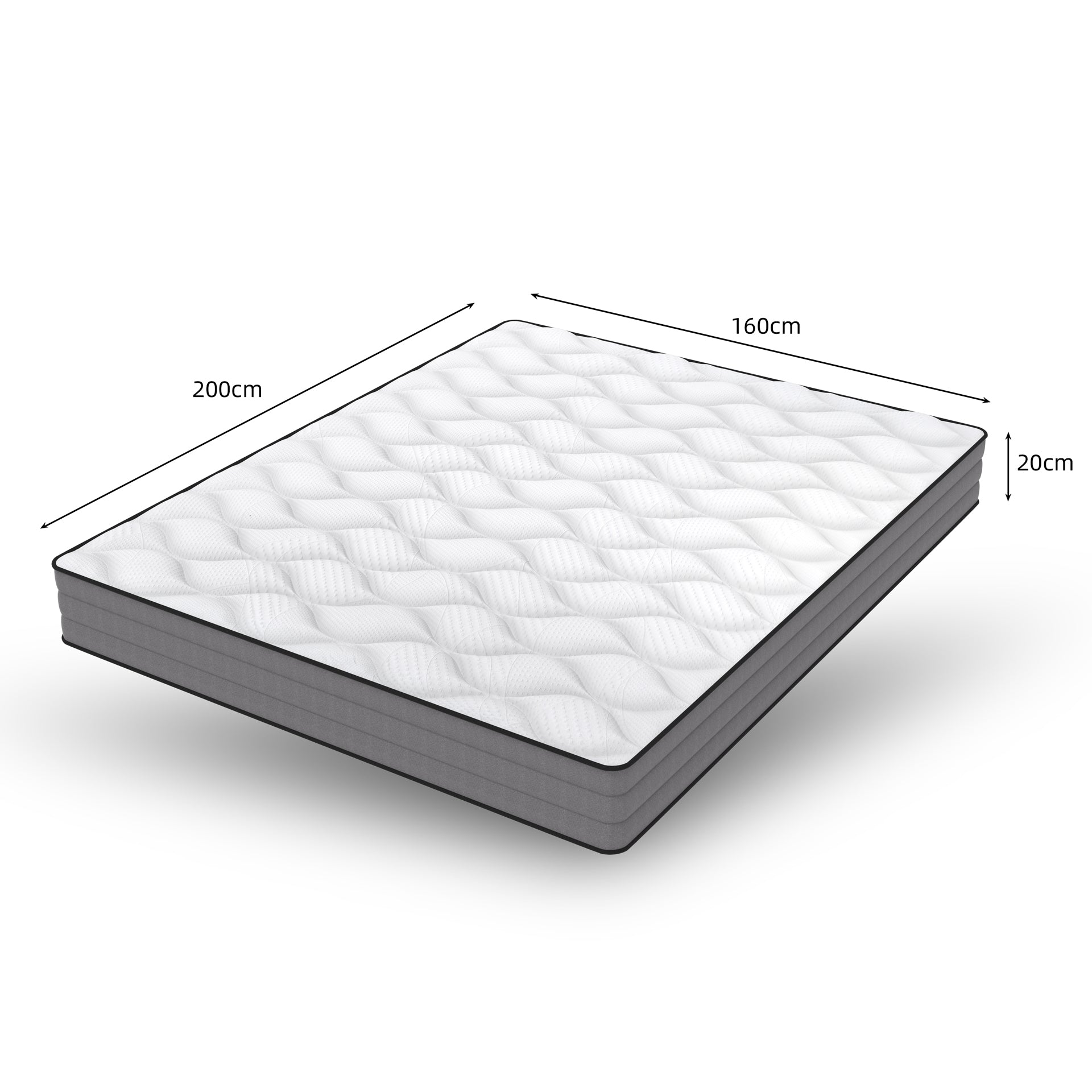 Deluxe Pocket Spring Mattress 160x200cm H3 7-Zone 1000 Springs Lyocell