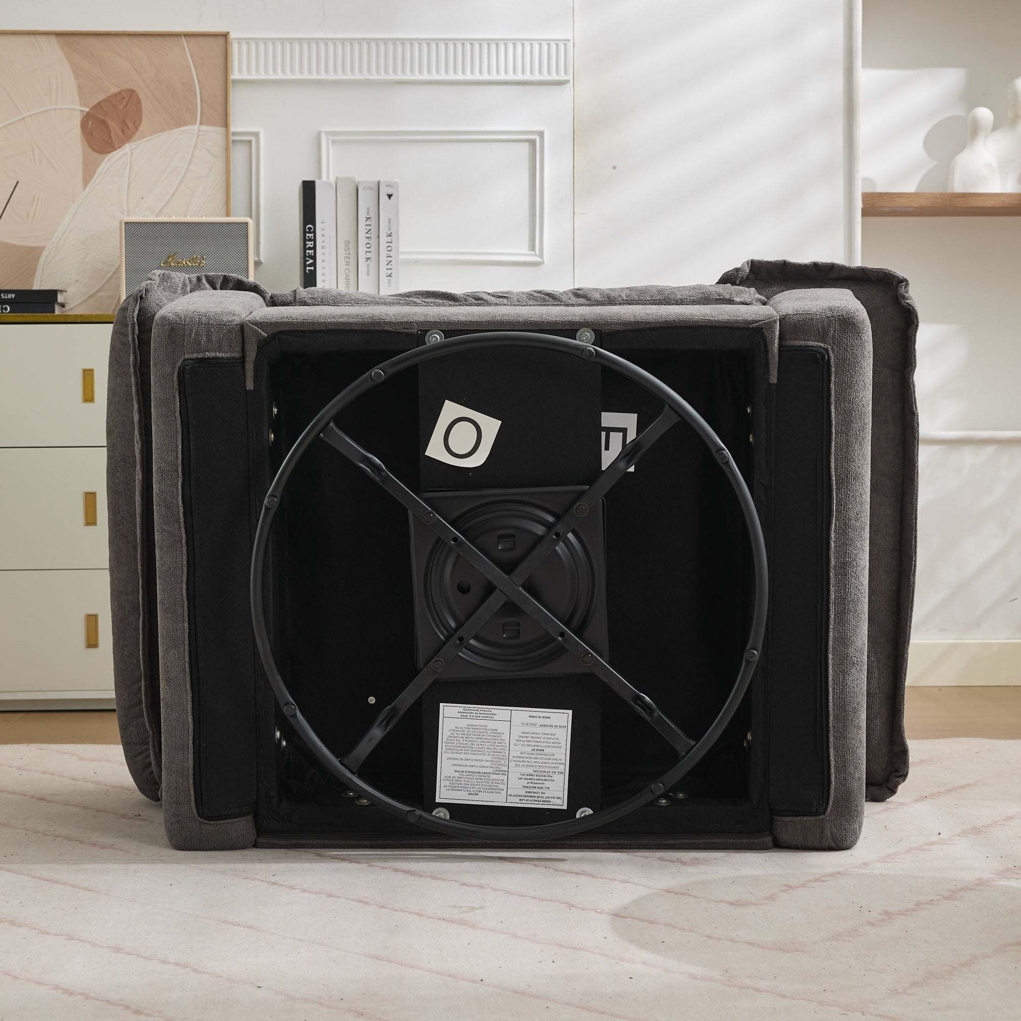 2-Piece Sofa Set with Single Sofa and Loveseat, Double-Layered Cushions and Pillows, Chenille