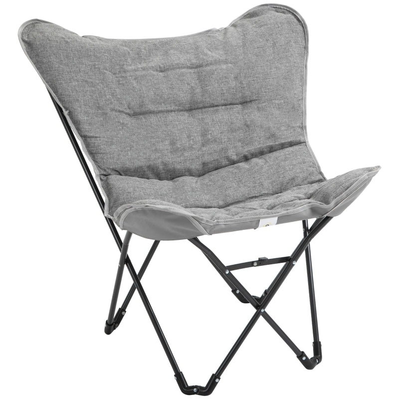 Foldable Camping Chair 120kg Load Capacity, Portable, with Armrests