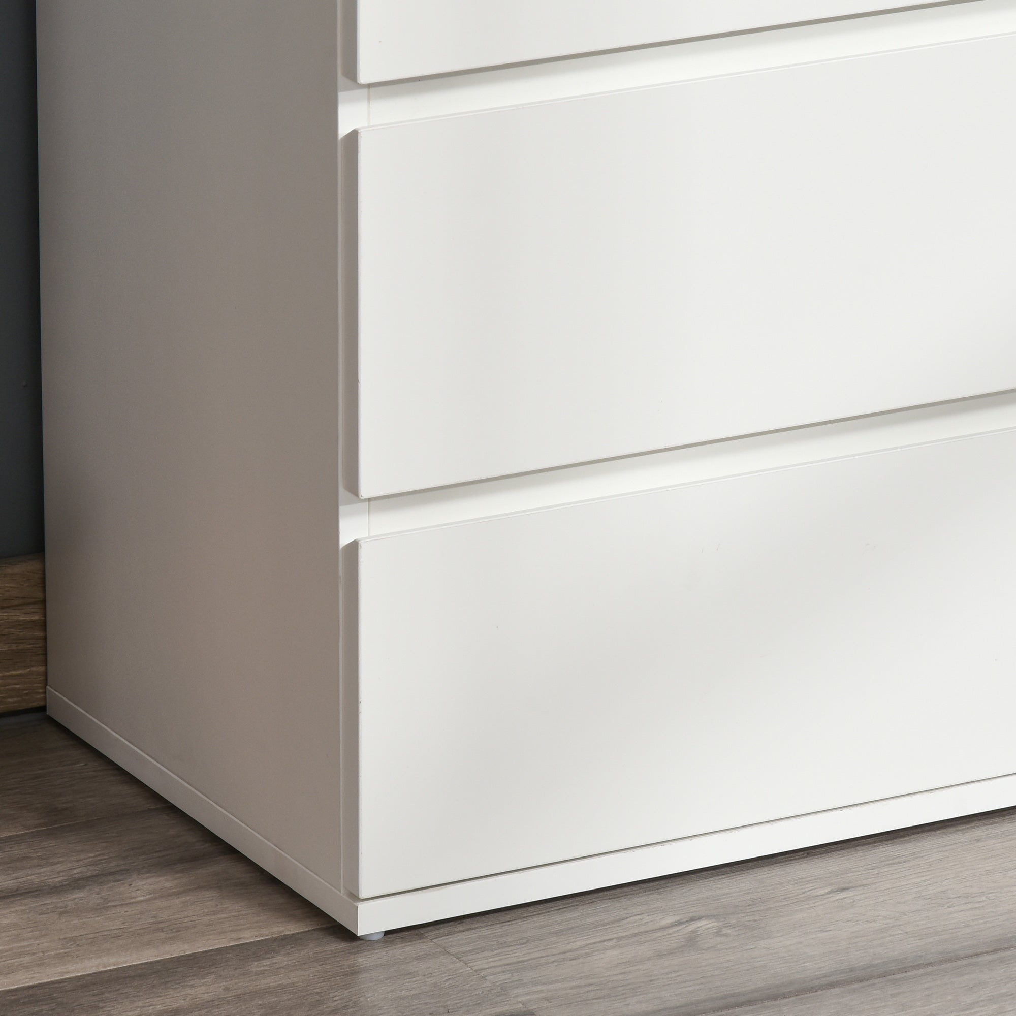 Chest of Drawers, 4 Drawers, Anti-tilt Office Cabinet, White