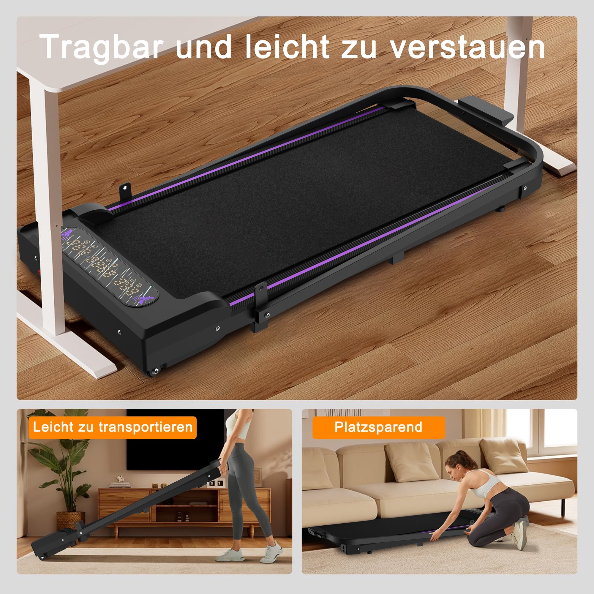 Foldable Treadmill Walking Pad 2.5 HP Motor 8km/h