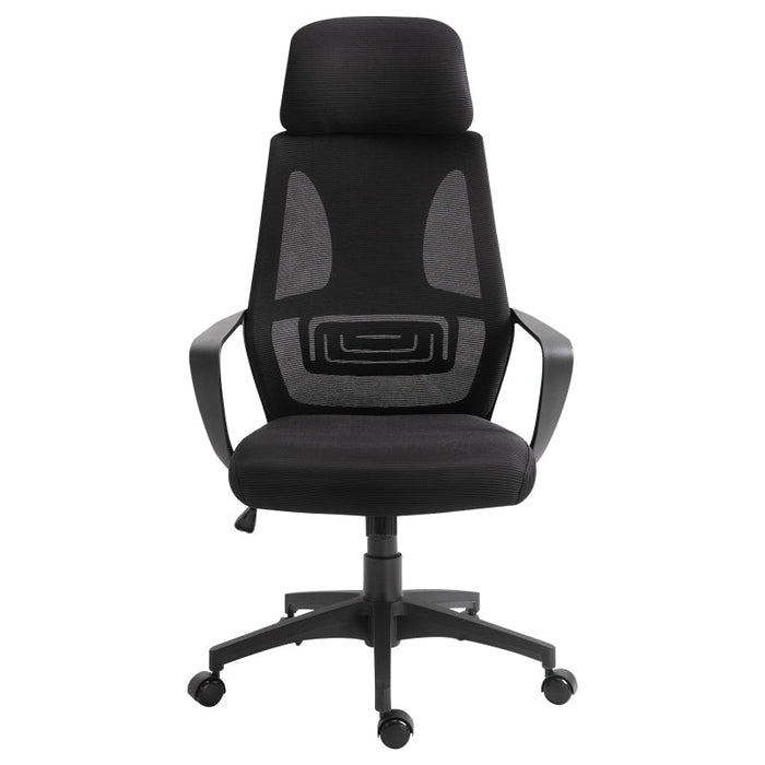 Vinsetto Office Chair, Ergonomic Desk Swivel with Armrests, Headrest, Lumbar, Mesh, Black