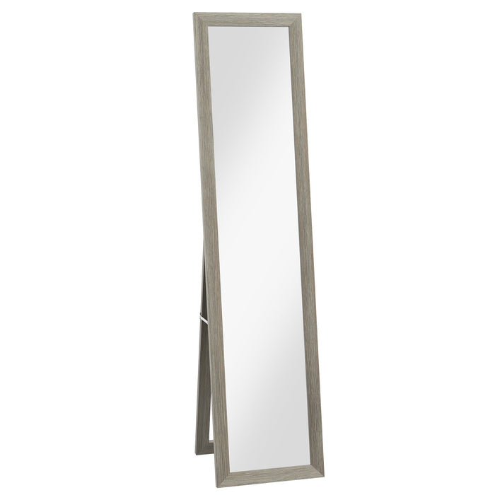Standing Mirror Full Length Dressing Wardrobe Aluminum Gray