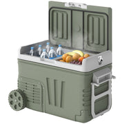 Compressor Cooler Box 33L Electric LED Mini Fridge 12/230V, Green