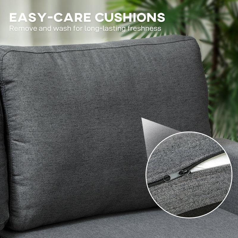 Three-Seater Sofa Bed with Storage Charcoal Grey