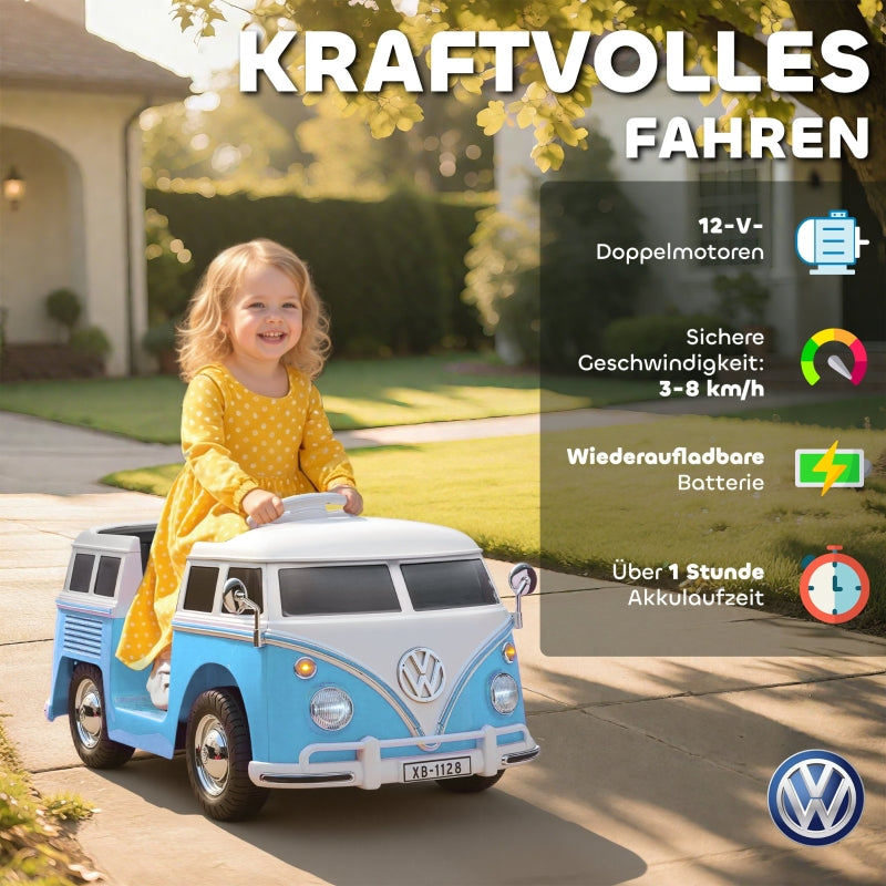 Children's Electric Car with 12V Dual Motor and MP3, Blue