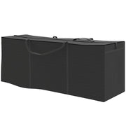 Garden Cushion Storage Bag, Waterproof UV-Resistant 600D Oxford, Black