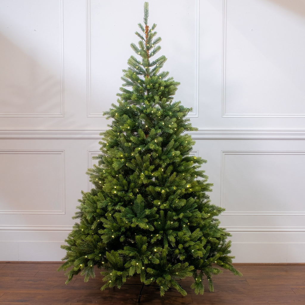 8ft Prelit Real Feel Scandi Artificial Christmas Tree - Elite Ed 2.4m - Rathwood Store