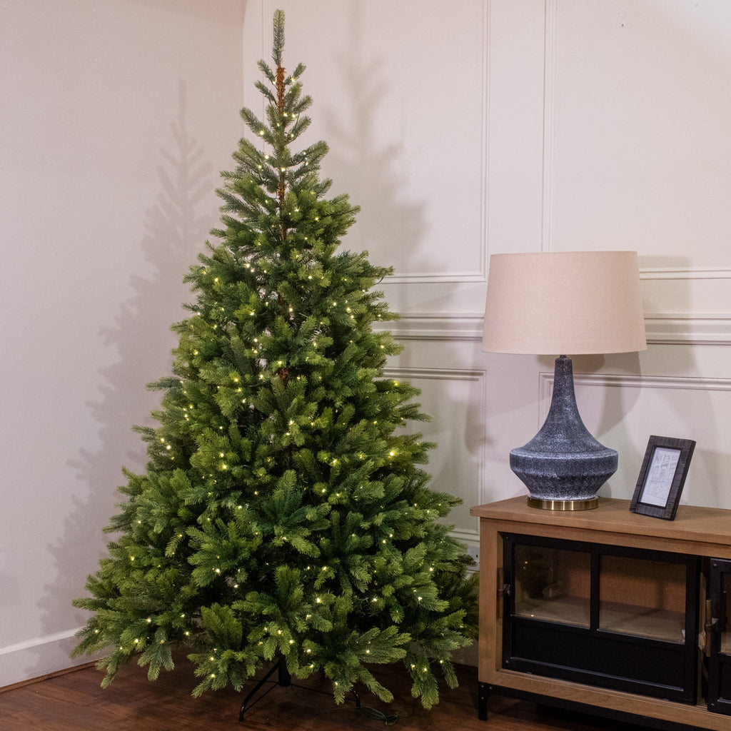 8ft Prelit Real Feel Scandi Artificial Christmas Tree - Elite Ed 2.4m - Rathwood Store