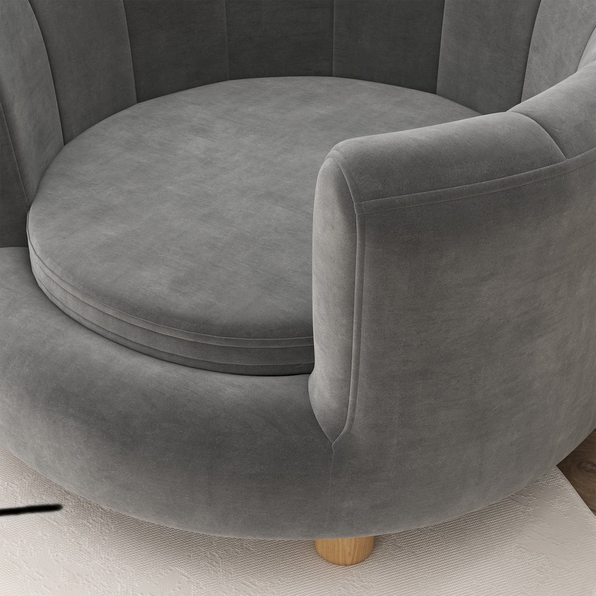 Hundesofa, waschbares Haustiersofa, Holzbeine, Grau