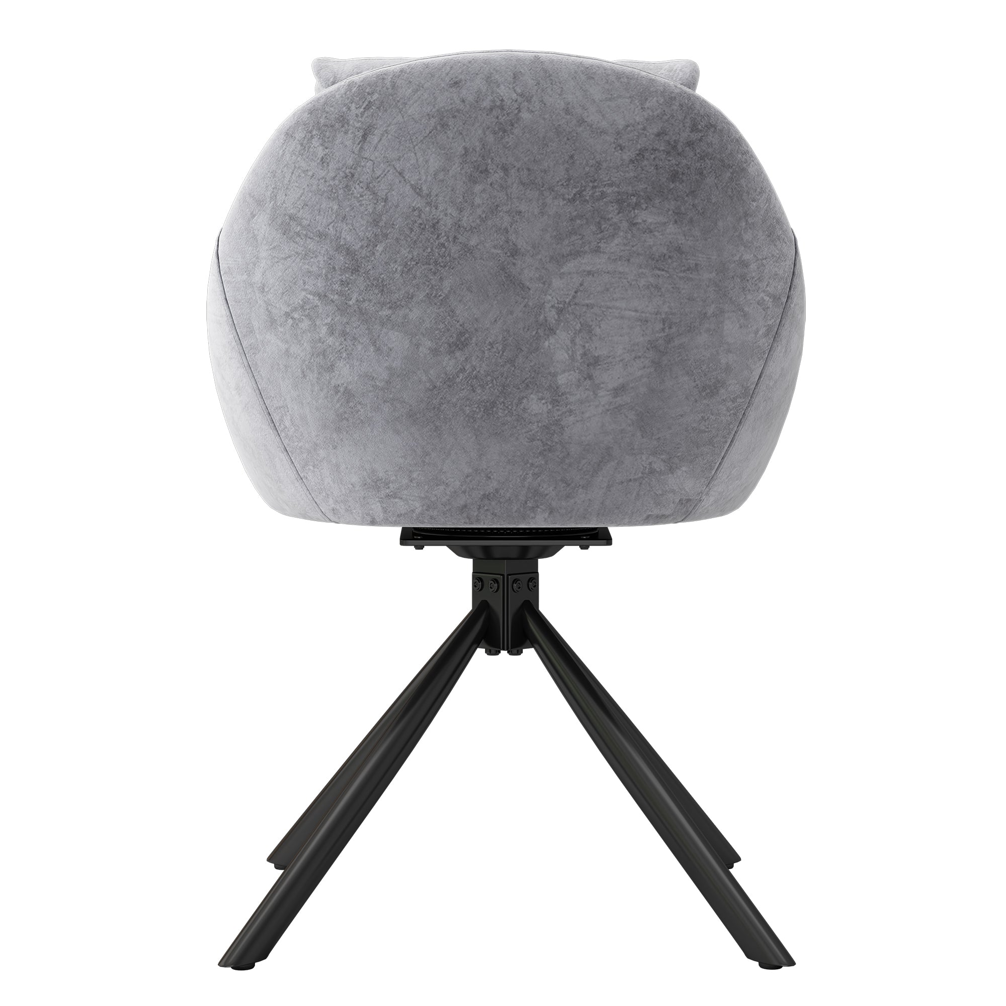 Swivel Dining Chair Set of 4 Ergonomic - Grey Velvet
