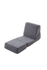 Small Sofa Bed, Foldable Chaise Lounge Foam Floor Sofa, Grey