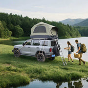 Inflatable Camping Tent with Hand Pump, On-Roof, Green + Black