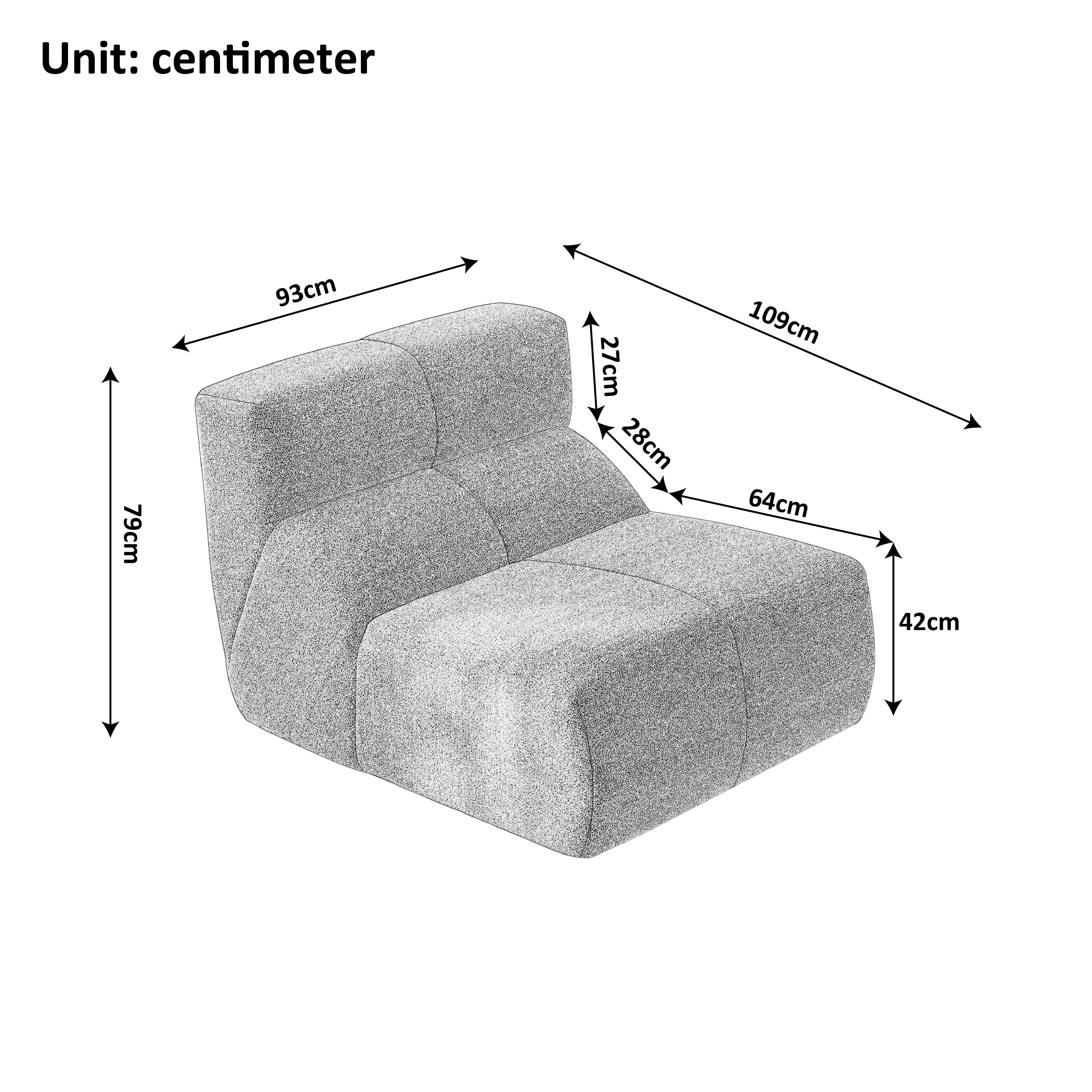 Luxury Cloud-Soft Raindrop Single Sofa Chair, Perfect for Living Rooms, Velvet