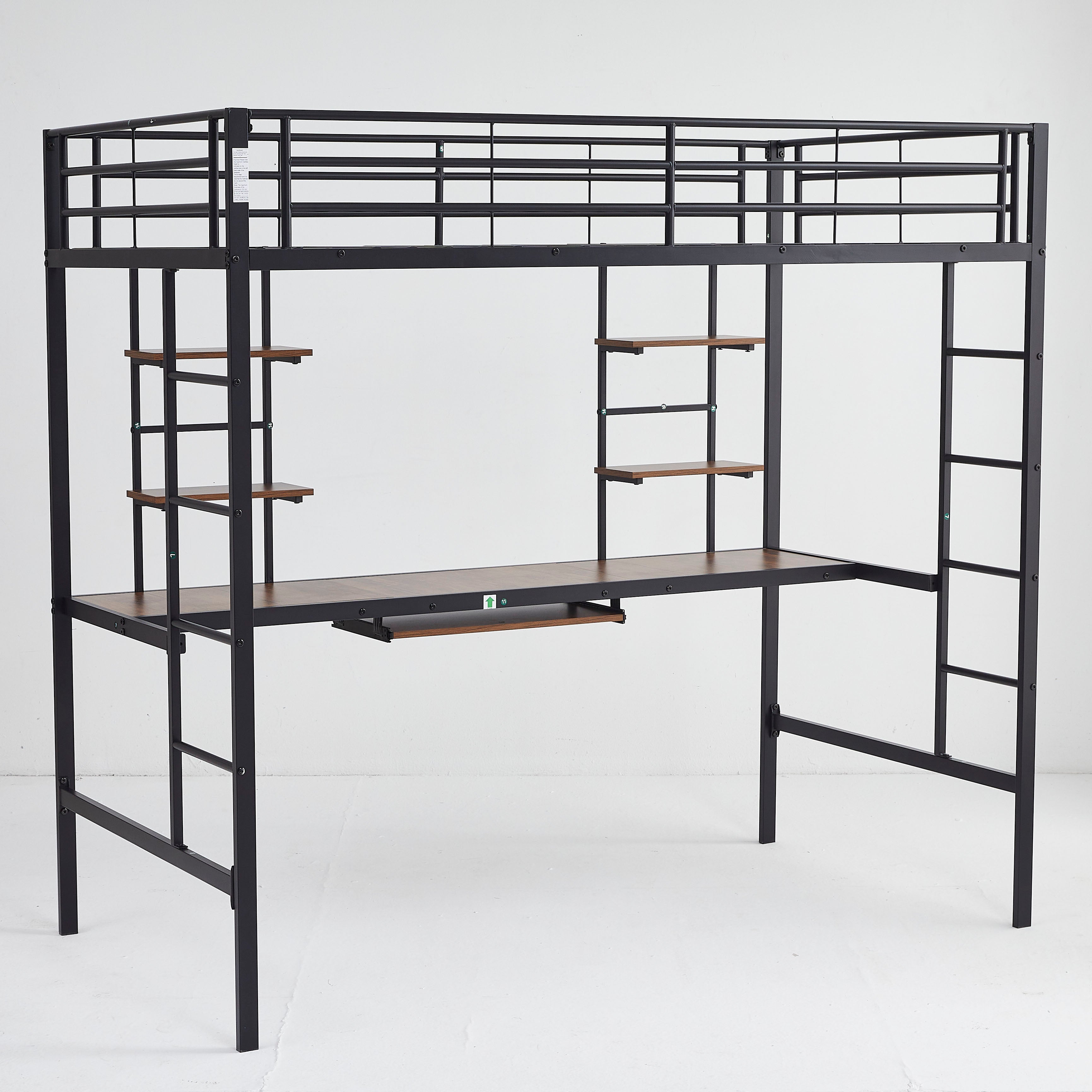 Metal Bed 190x90cm Multifunctional Space-Saving