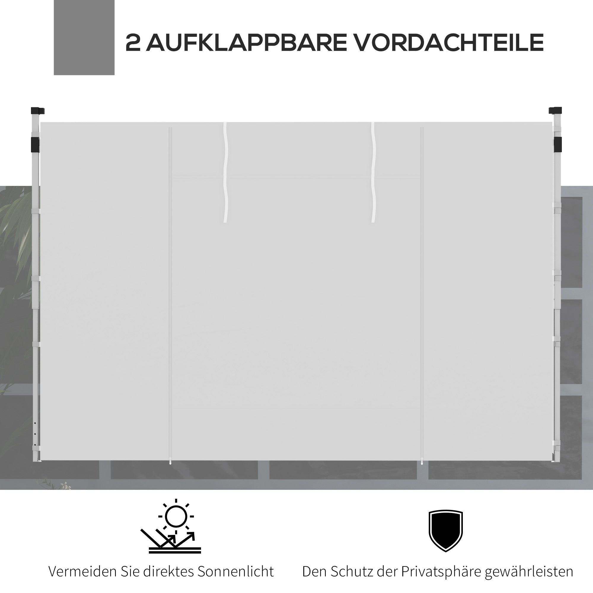 Pavilion Side Panels, Set of 2, Window & Door, Oxford, White